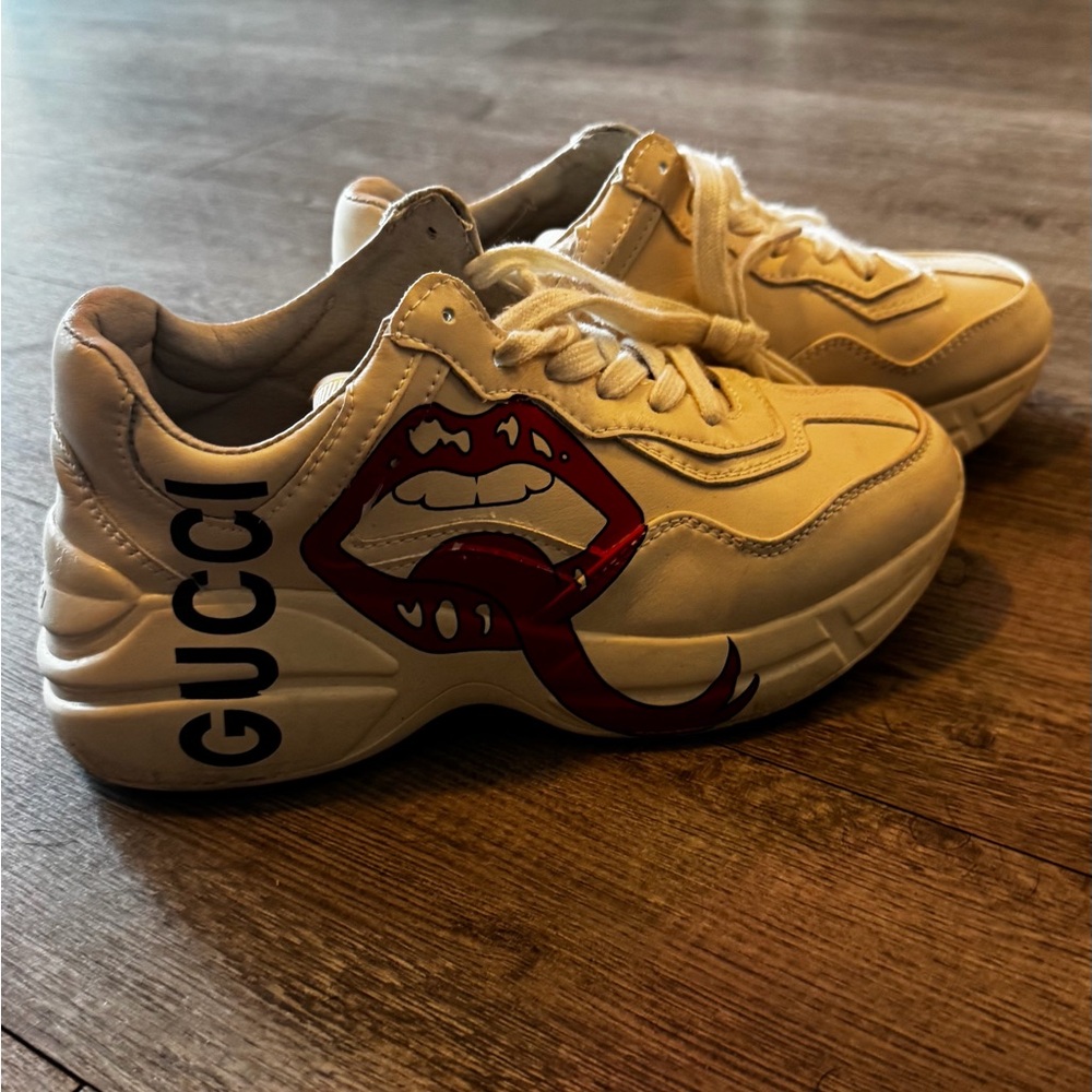 Women’s Gucci Rhyton Mouth Sneakers - Picture 2 of 3